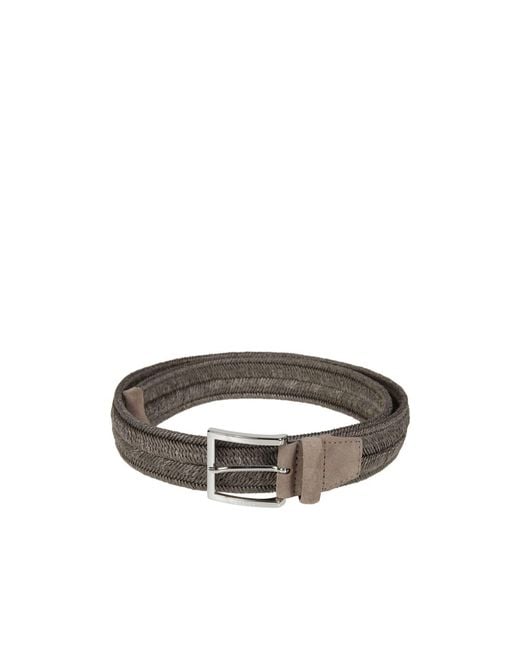 Orciani White Braided Elastic Belt for men
