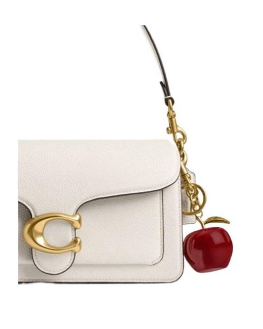 COACH Red Small Apple-Motif Bag Charm