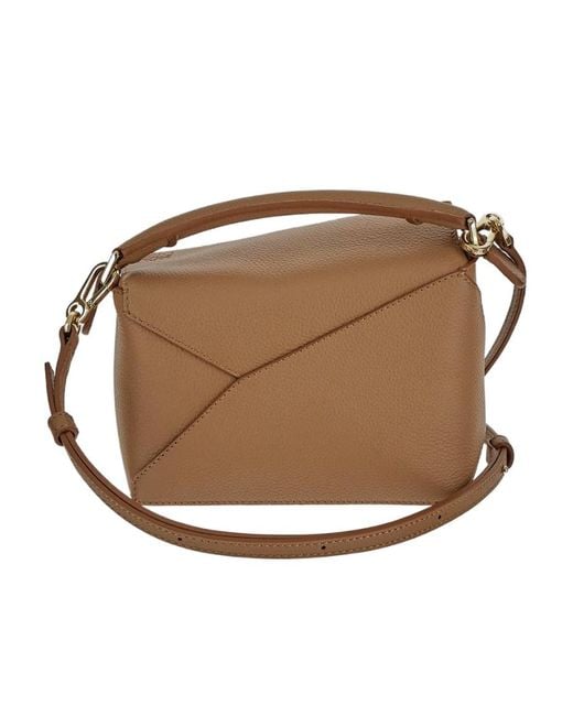 Loewe Brown Puzzle Mini Shoulder Bag