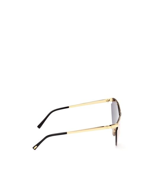 Tod's White Geometric Frame Sunglasses