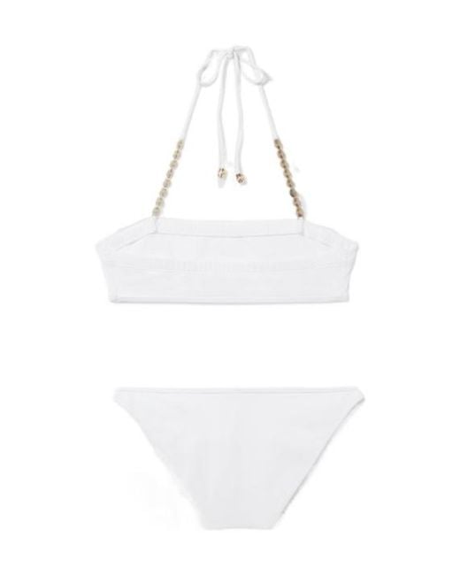 Gucci White Sparkling Jersey Bikini
