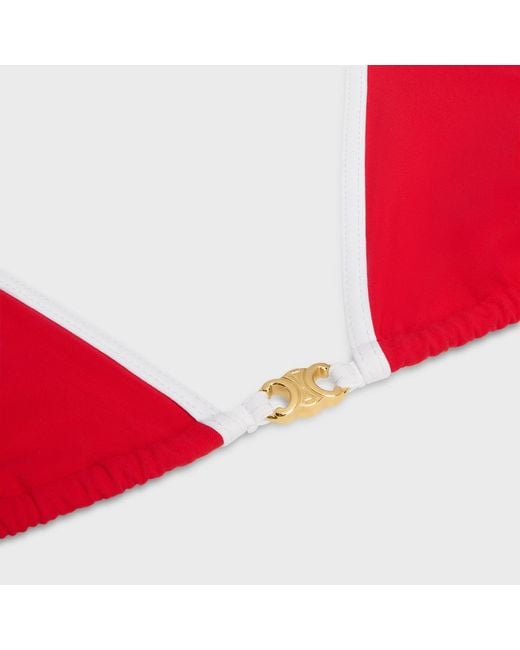 Céline Red Triomphe Triangle Top