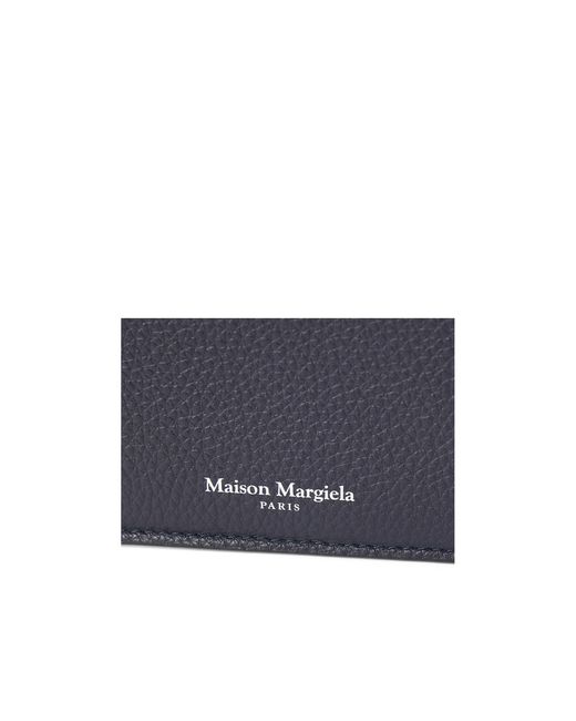 Maison Margiela Blue Four-Needle Stitch Wallet for men