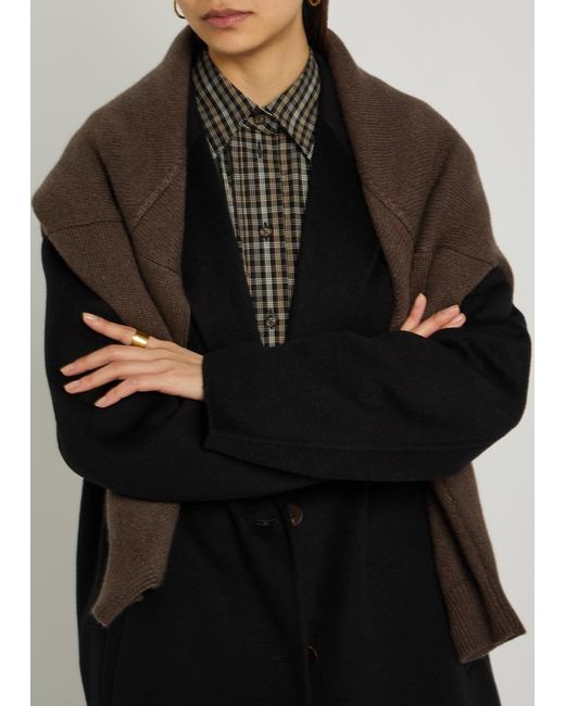 Rohe Black Single-Breasted Wool Coat