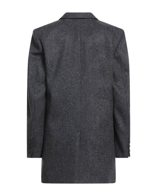 Isabel Marant Gray Double-Breasted Wool Coat