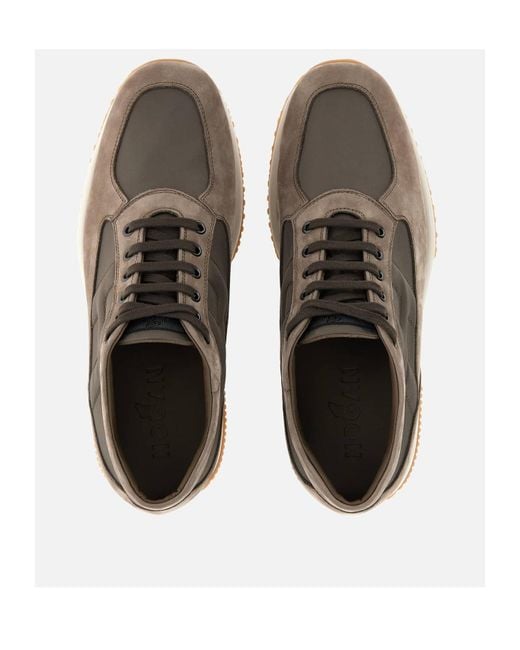 Hogan Brown Interactive Sneakers for men
