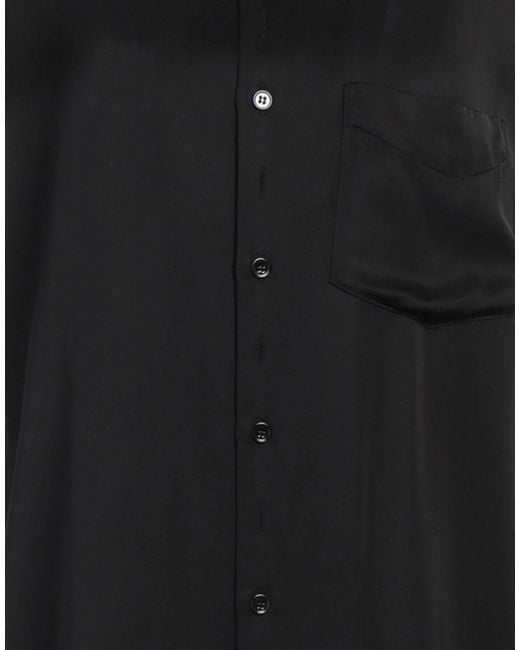 MM6 by Maison Margiela Black Solid Colour Shirts