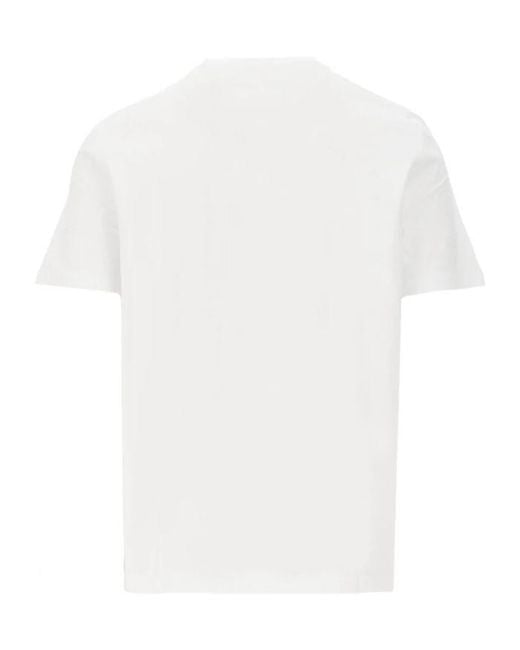 A.P.C. White Rectangular-Shape-Logo T-Shirt for men