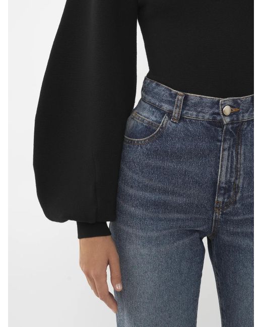Chloé Black Hollow Wool Sweater