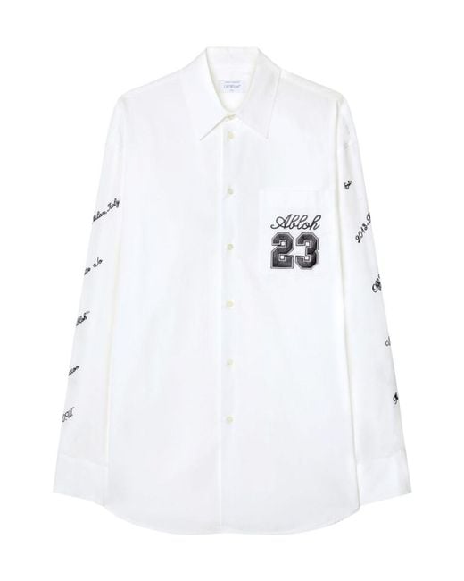 Off-White c/o Virgil Abloh White Buttoned Long-Sleeved Shirt for men