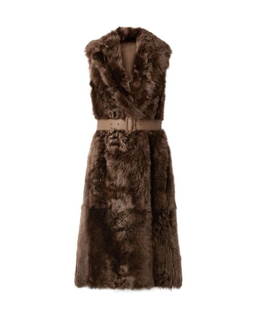 Loro Piana Brown Wear Two Girdle Sleeveless Coats