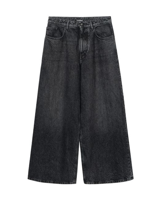Chanel Black Belt Loop Jeans