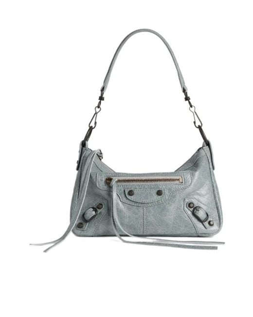 Balenciaga Gray Le City Moto Bag Small for men