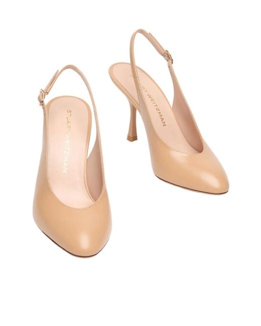 Stuart Weitzman Natural Madison Slingback 85
