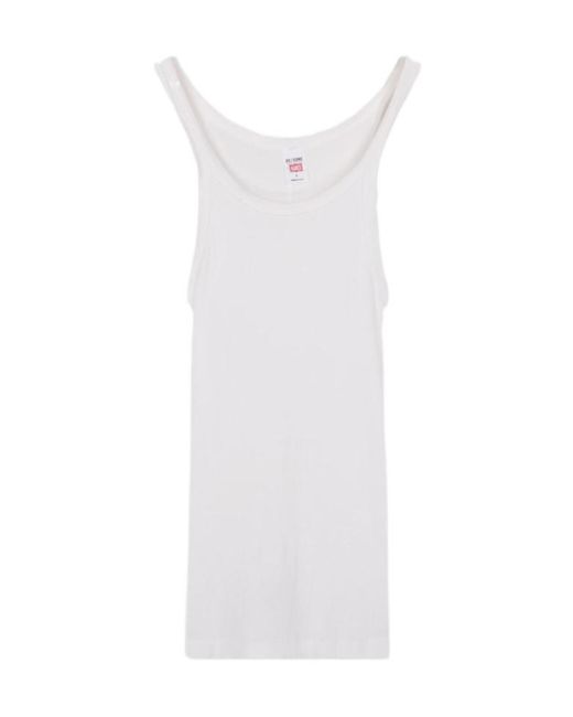 Re/done White Tank Top