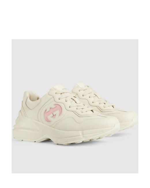 Gucci Natural Rhyton Sneakers