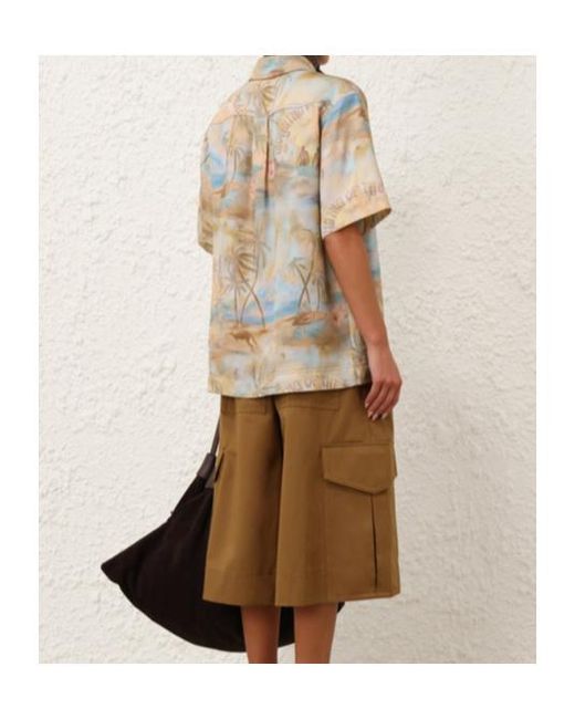 Zimmermann White Illuminate Short Sleeved Shirt