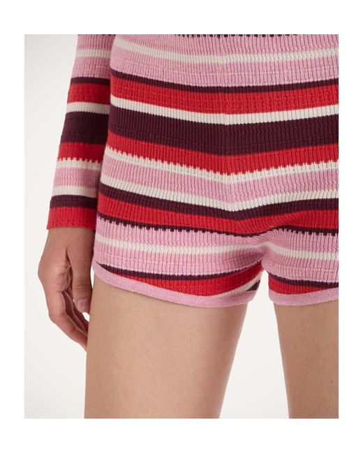LaDoubleJ Red Veneziana Shorts