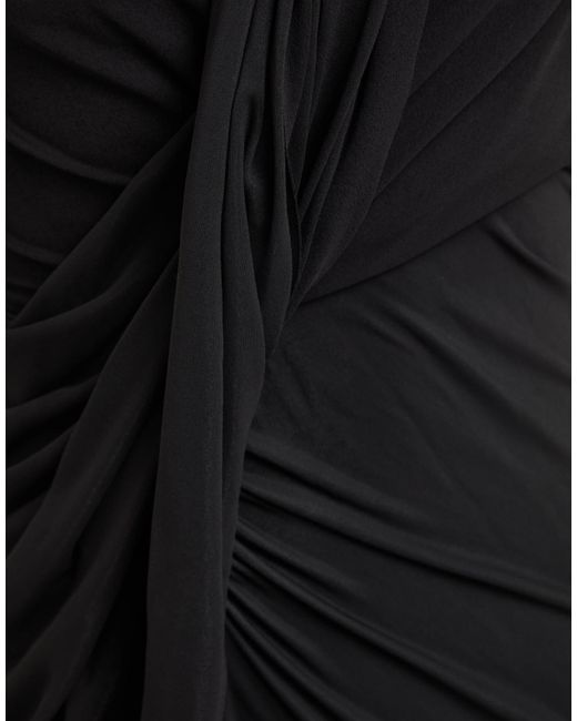 Balenciaga Black Solid Color Stretch Fabric Short-Sleeve Top