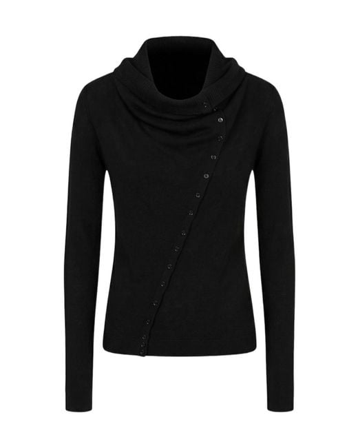 Paloma Wool Black Igna Asymmetric Buttoned Cardigan