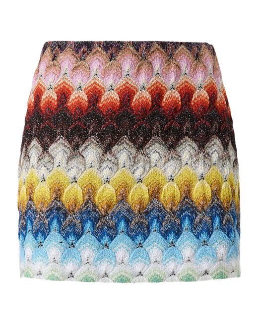 Missoni Blue Patterned Mini Skirt