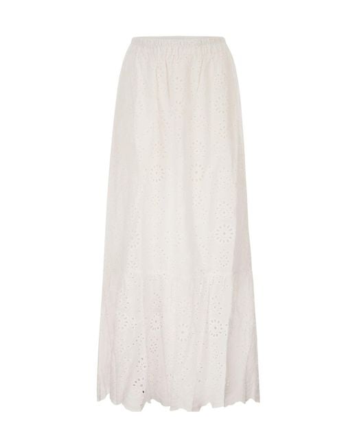 Mc2 Saint Barth White Jenny Sangallo Skirt