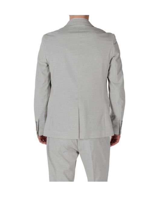 Antony Morato Gray Long-Sleeved Button-Up Jacket for men