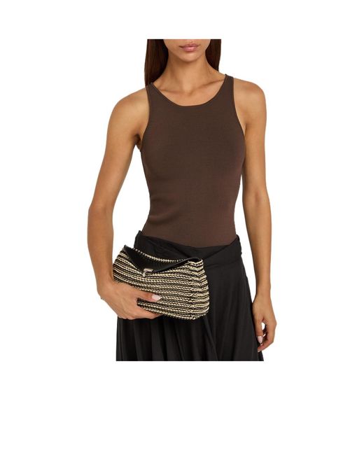 Totême Black Two-Tone Clutch Bag