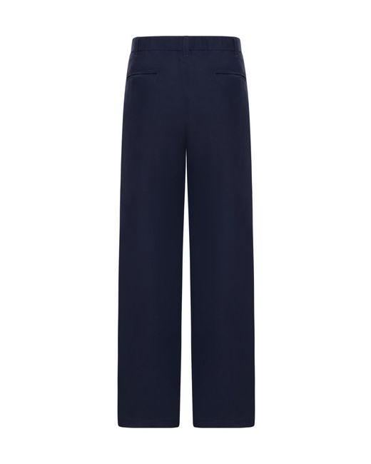 Giorgio Armani Blue Pleated Trousers for men