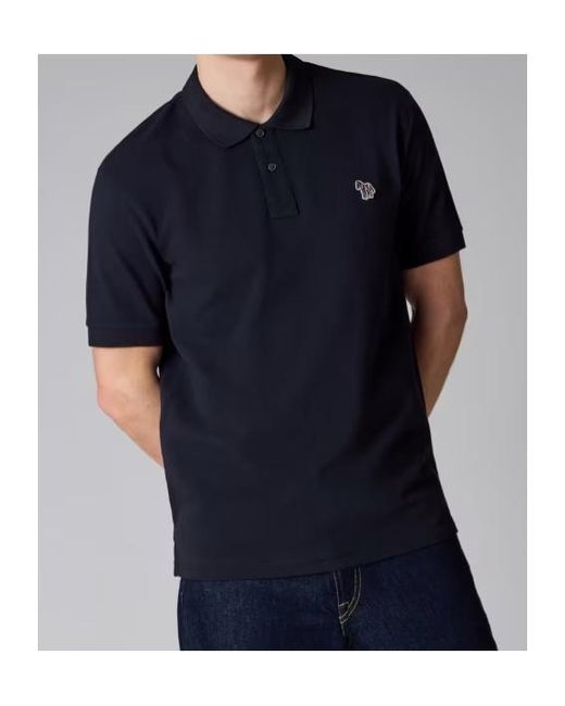 Paul Smith Blue Ps Paul Smith Zebra Patch Polo Shirt for men