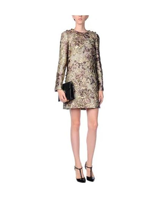 Dolce & Gabbana Brown Floral Print Dress