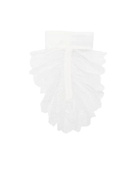 Ann Demeulemeester White Pleated Tie