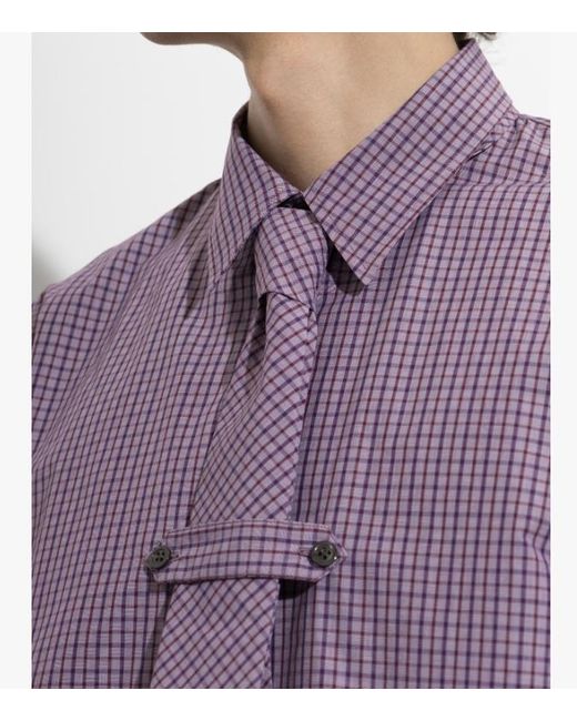 Dries Van Noten Purple Collared Long-Sleeved Shirt for men
