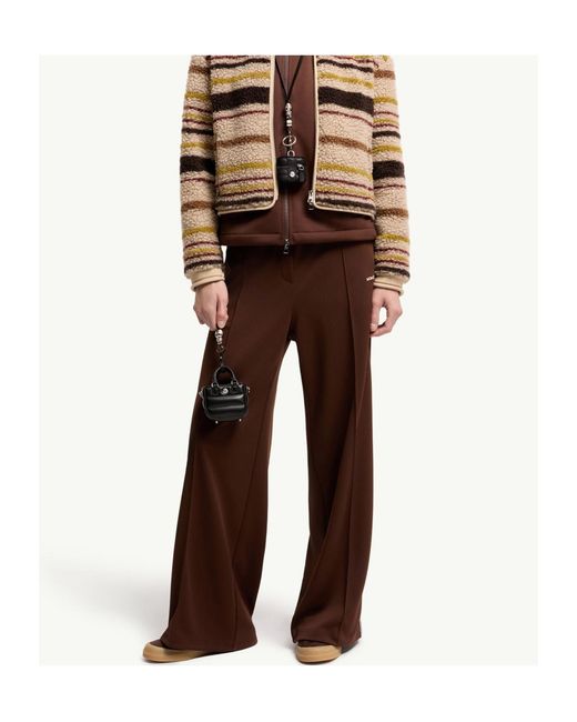 Moncler Brown Tailored Logo Sweatpants