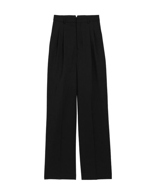 AMI Black Ami High Waist Wide Trousers