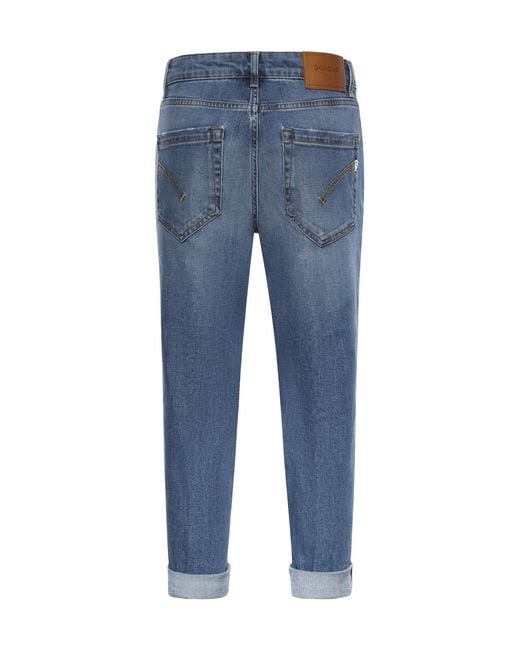 Dondup Blue Cuffed Slim Jeans