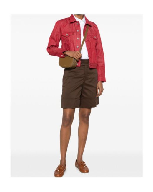 A.P.C. Red Button-Fastening Denim Jacket
