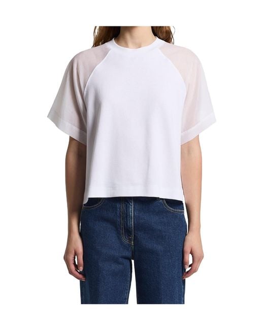 Peserico Blue Short-Sleeved Crewneck T-Shirt