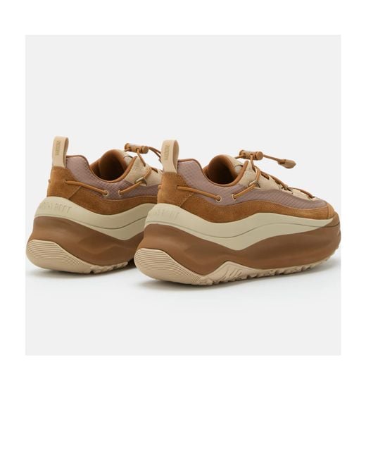 Moon Boot Brown Moon247 Xlace Panelled Sneakers