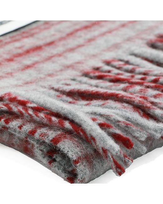 Marni White Logo Patch Fringed Scarf for men