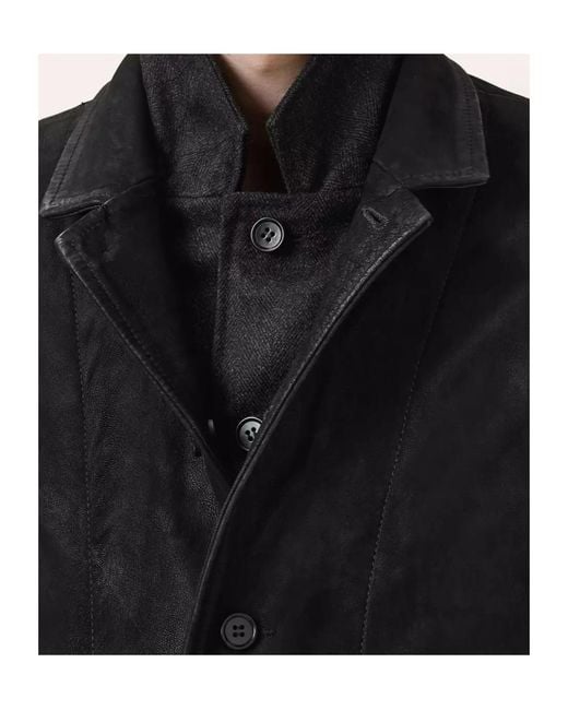 AllSaints Black Button-Up Jacket for men