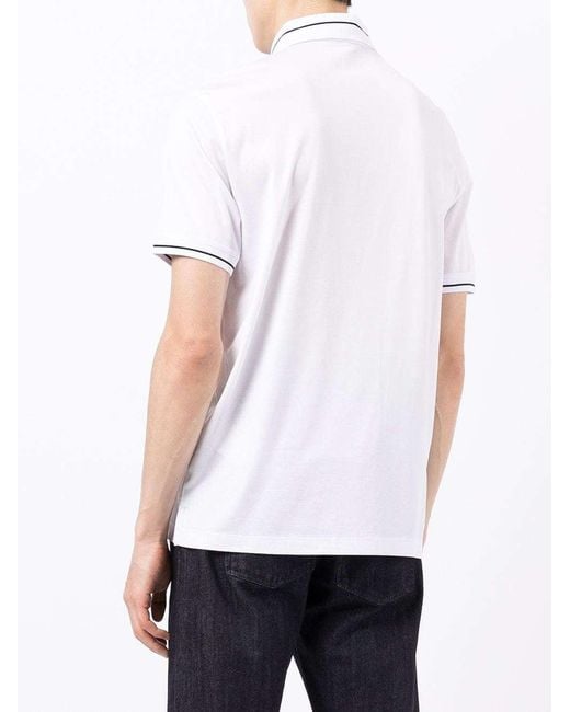 Emporio Armani White Logo Details Polo Shirt for men