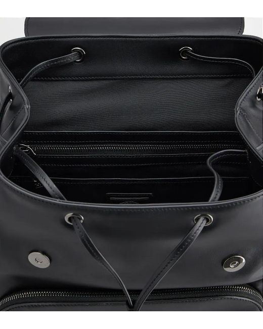 Tod's Black Medium T Timeless Logo Plaque Backpack for men