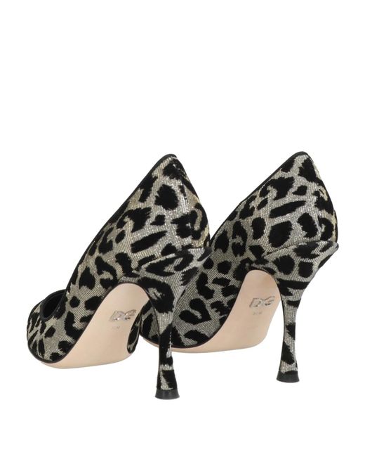 Dolce & Gabbana Black Leopard Print Pointed-Toe Stilettos