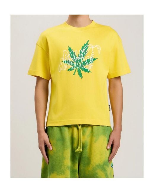 Palm Angels Yellow T-Shirts for men