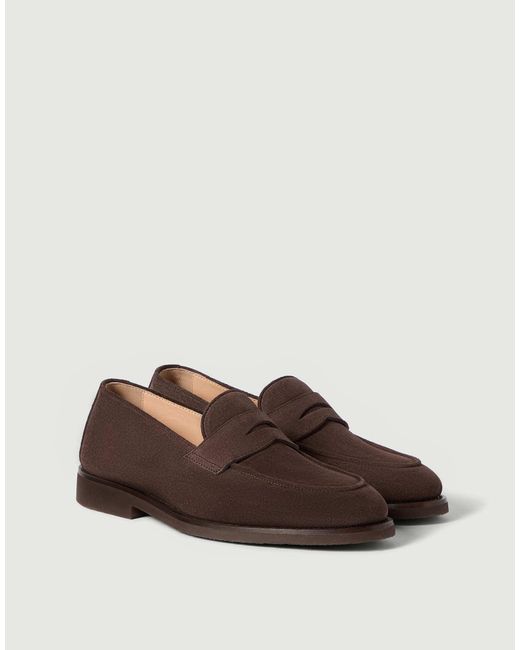 Brunello Cucinelli Brown Penny-Slot Loafers for men
