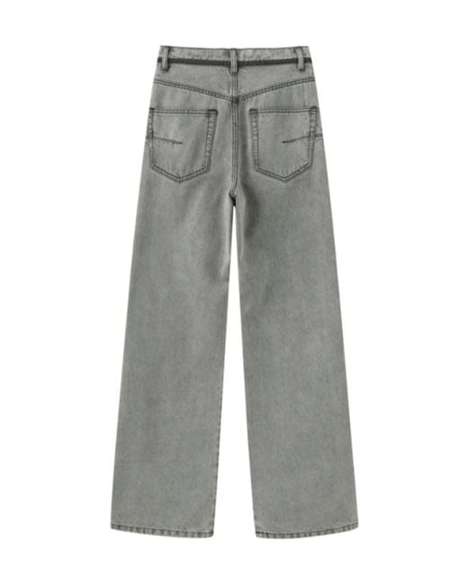 Marissa Chiara Gray Belt Loop Jeans