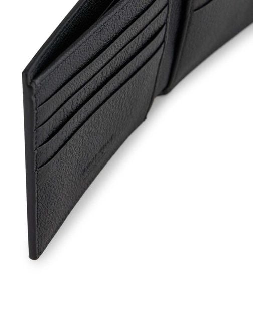 Giorgio Armani Black Grained-Textured Leather Wallet for men