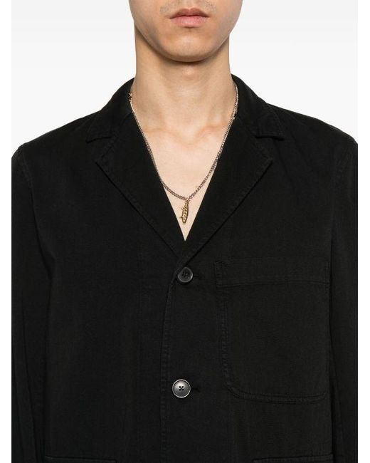 Dries Van Noten Black Long-Sleeved Casual Jacket for men