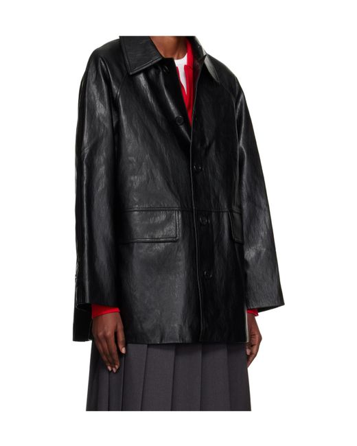 DUNST Black Lily Button-Fastening Shirt Jacket